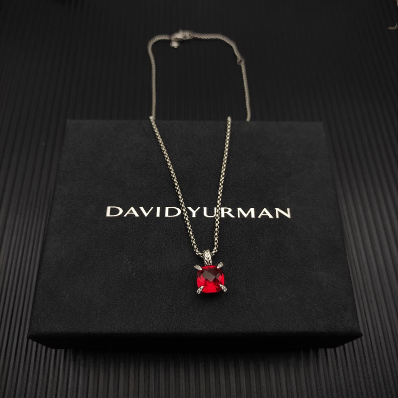 David Yurman Sterling Silver Cable Collectibles Necklace